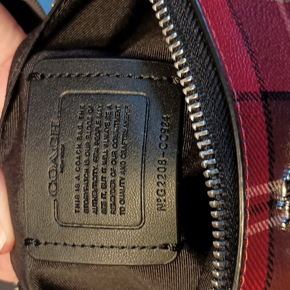 Coach Rowan File Bag With Tartan Plaid Print - Picture 9 of 11